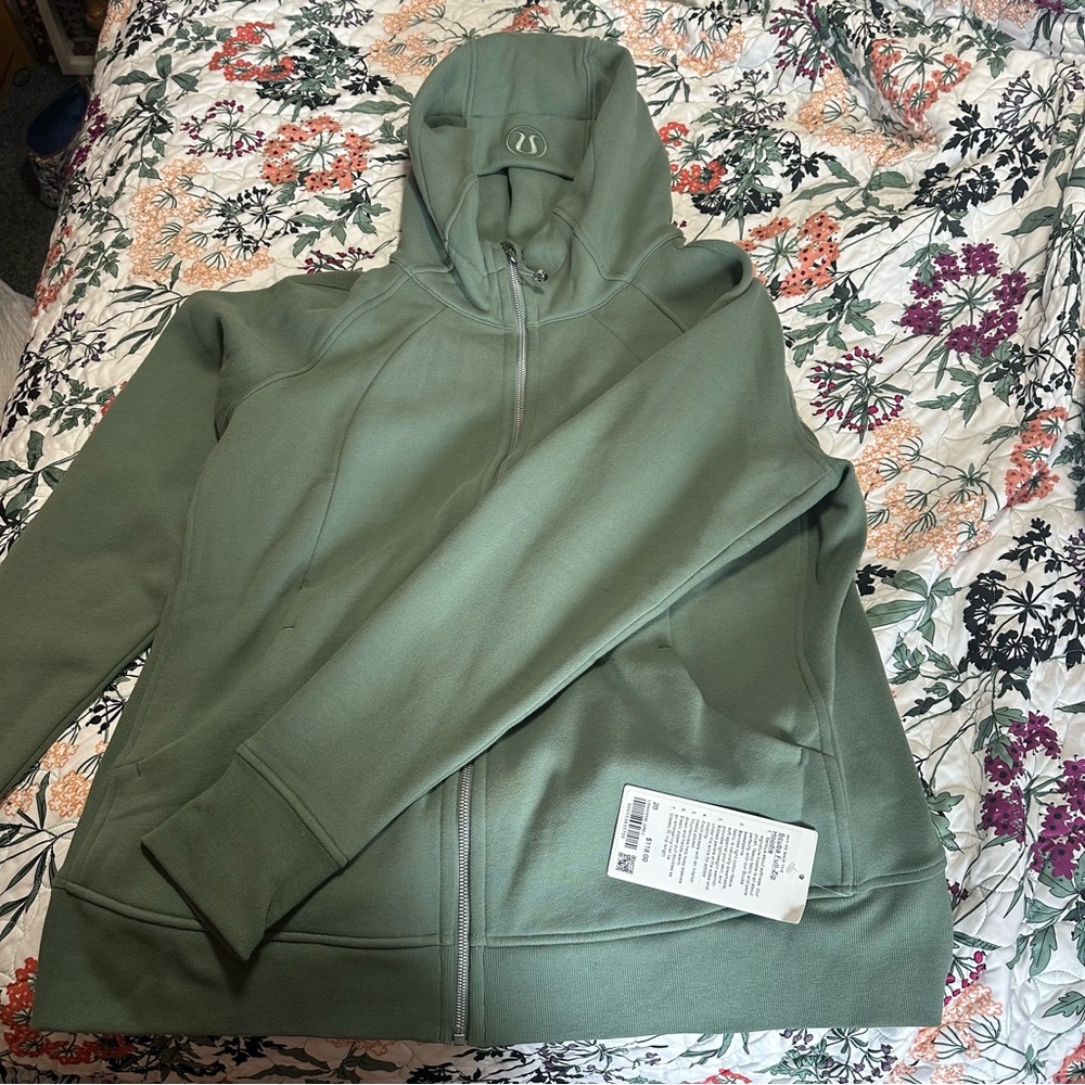 Lululemon Scuba Full-Zip Hoodie Grey Eucalyptus